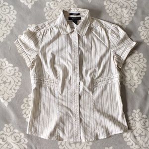 Style & Co. - White Stripe Button-Down Top